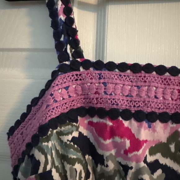 Loft multi color pattern sleeveless summer top, size M - Picture 3 of 7